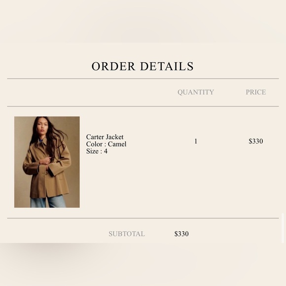 Sezane Carter Jacket Camel 36 - Picture 5 of 6